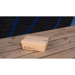 Notpla Medium Takeaway Boxes 1200ml - Kraft (Pack of 250) - HW510 - 3