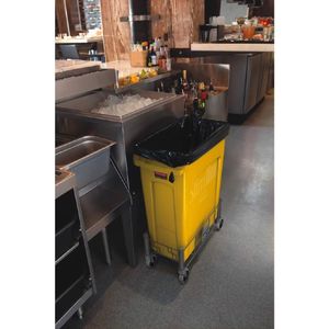 Rubbermaid Slim Jim with Venting Channels Yellow 87Ltr - HY012 - 3