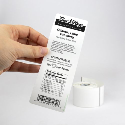DateCodeGenie Compostable Permanent Labels 50x150mm (Pack of 2x 165 Rolls) - HW540 - 3