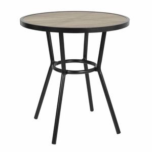 Bolero Marston Round Outdoor Table Black 700mm - DX986 - 1