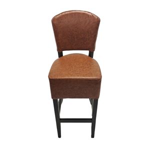 Hanoi Bar Chair in Dark Walnut with Bison Tan Vinyl - HP774 - 3