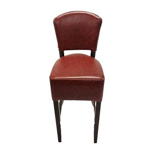 Hanoi Bar Chair in Dark Walnut with Bison Bordeaux Vinyl - HP777 - 3