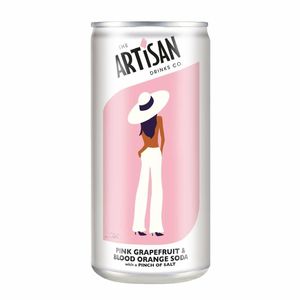 Artisan Drinks Pink Grapefruit & Blood Orange Soda Cans 250ml (Pack of 12) - KA431 - 1