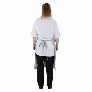 Whites Butchers Stripe Bib Apron Grey/White - BA111 - 3