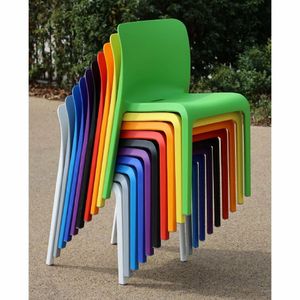 Origin POP Chair Signal Grey 480x500x790mm (2 Pack) - HX767 - 3