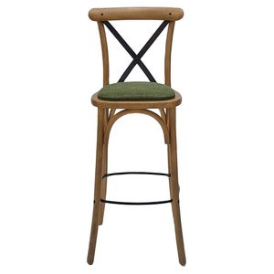 Bristol Bar Chair in Weathered Oak with Shetland Forest Seat - HX884 - 3