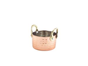Mini Hammered Copper Casserole Dish 8.2 x 5cm (Pack of 12) - 1