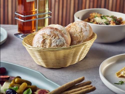 Oval Polywicker Basket 9"X6"X2.25" (Pack of 12) - 2