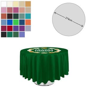 Custom Branded Premium Fabric Tablecloth - Round - 275cm (4ft Table - Full Drop) - 1