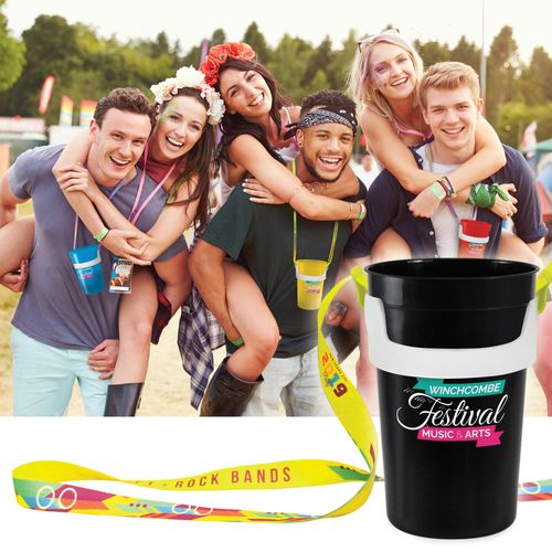 Custom Branded Premium Lanyard Cup Holder - 2