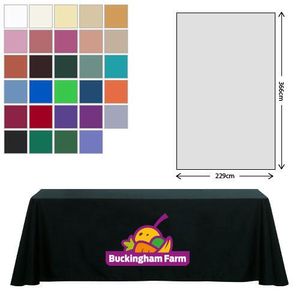 Custom Branded Premium Fabric Tablecloth - 229x366cm (8ft Table - Full Drop) - 1