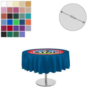 Custom Branded Premium Fabric Tablecloth - Round - 138cm (2ft High Table - Short Drop) - 1