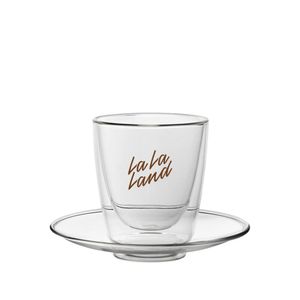 Custom Branded Double Walled Cappuccino Set Glass (220ml/7.75oz) - 1
