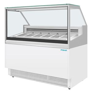 Polar U-Series 6 Pan Ice Cream Serve Over Cabinet Freezer - UA058 - 1
