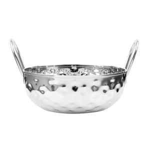 Olympia Table Presentation Hammered Kadai Dish Stainless Steel 150mm - HY105 - 1