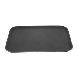 Olympia Kristallon Rectangular Tray Black Anti-Slip Fibreglass 405x560mm - HY138 - 1