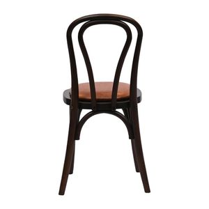 Hoop Back Dining Chair in Dark Walnut with Bison Tan Seat (Pack of 2) - HX822 - 3