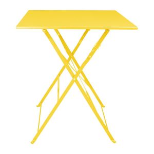 Bolero Perth Mellow Yellow Pavement Style Square Table 600mm - HZ368 - 1