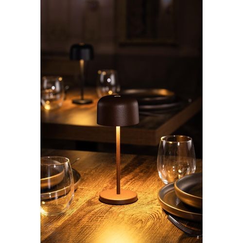 Olympia Siena Table Lamp Round Dome Chestnut 200mm - HZ201 - 7