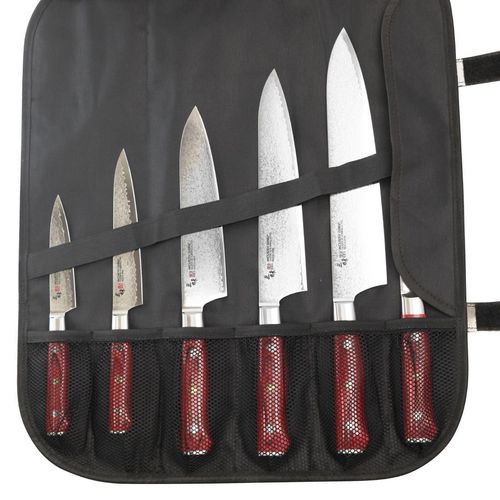 Japanese Knife Company Leather 6 Knife Roll BK - JA638 - 6