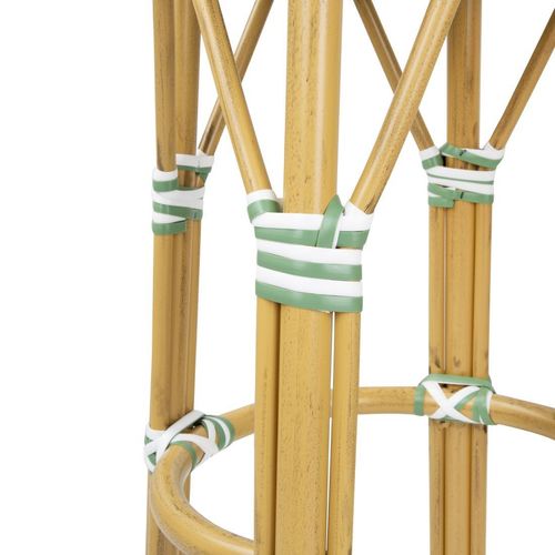 Bolero Parisian Style PE Rattan Bar Stools Light Green (2 Pack) - HZ142 - 3