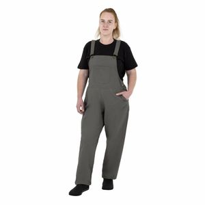 Southside Bib & Brace Cotton Canvas Dungarees Khaki Black L - BA173-L - 3