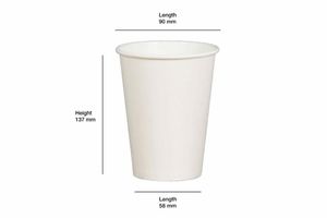 16oz Single Wall White Paper Cup (Case of 1000) - 3