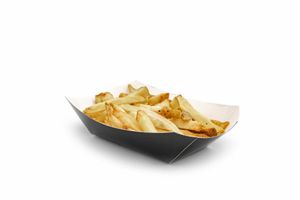 Compostable Black Chip Tray (Case of 500) - 1