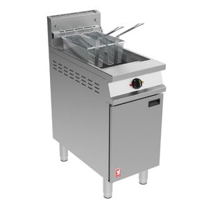 Falcon Dominator Plus G3840F Single Pan Twin Basket Nat Gas Filtration Fryer on Feet - JB702 - 1