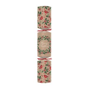 Swantex Kraft Holly Robin Christmas Crackers 12 (50 Pack) - JE980 - 1