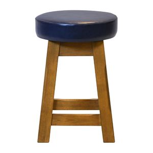 Everyday Wessex Weathered Oak Low Stool with Bison Midnight Seat (2 Pack) - JF989 - 1