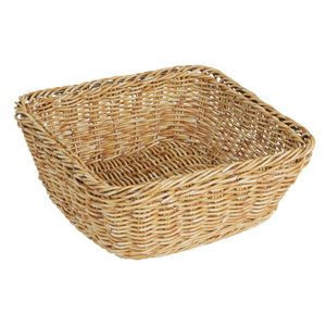 Olympia Polywicker Square Basket Light Brown 230x230mm - JA354 - 3