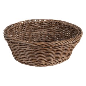 Olympia Polywicker Round Basket Dark Brown 220mm - JA358 - 3