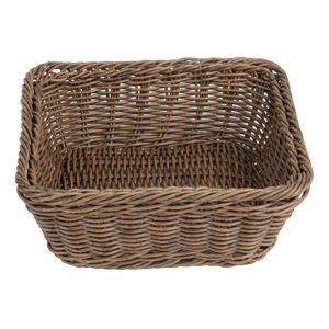 Olympia Polywicker Square Basket Dark Brown 230x230mm - JA361 - 1