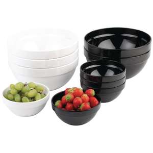 APS Frames Black 2.5Ltr Melamine Bowl - Each - GC934 - 1