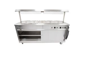 Parry Mobile Bain Marie Servery With Gantry - MSB18G - 2