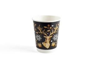 8oz Christmas Double Wall Hot Drink Cup (Full Case of 500) - GPX000400 - 1