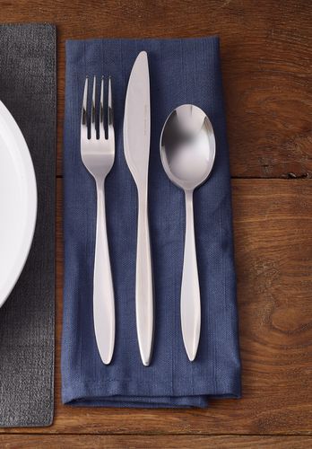 Genware Teardrop Dessert Spoon 18/0 (Dozen) - DS-TD - 3