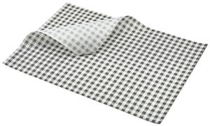 Greaseproof Paper Black Gingham Print 35 x 25cm - PN1487LGBK - 1