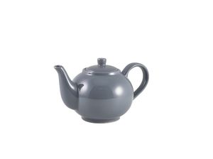 Genware Porcelain Grey Teapot 45cl/ 15.75oz (Pack of 6) - 393945G - 1