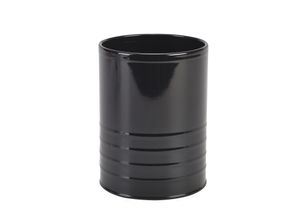 Galvanised Steel Can 11cm Dia x 14.5cm Black (Pack of 12) - GSC11BK - 1