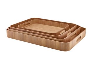 GenWare Light Wood Veneer Butlers Tray 45.5 x 36cm - WVT-B4536L - 3