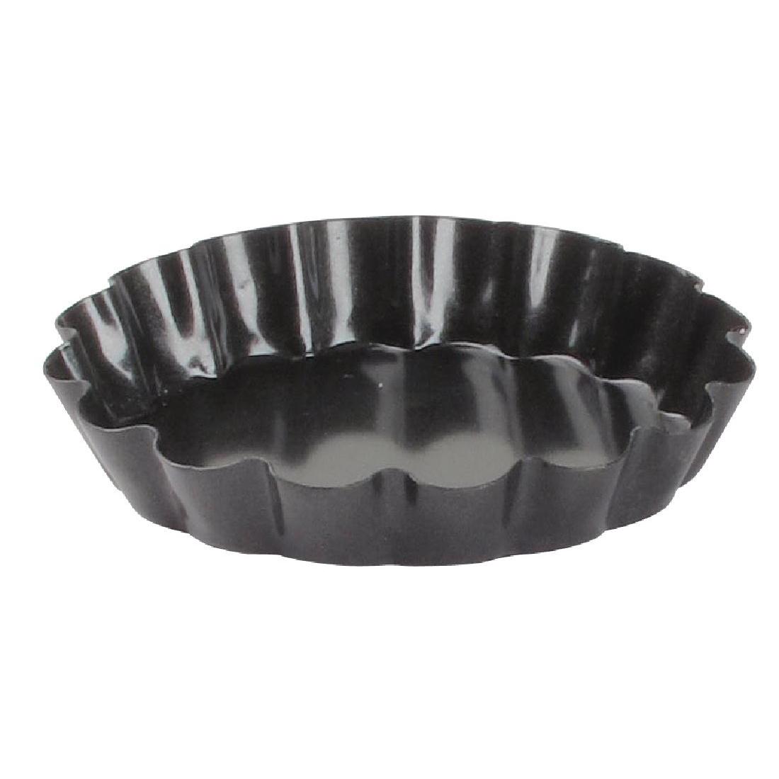 GC998 - Vogue Non-Stick Fluted Tartlet Mould 100mm - Pack of 3 - GC998