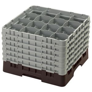 Cambro H320mm Brown 16 Compartment Camrack - 1