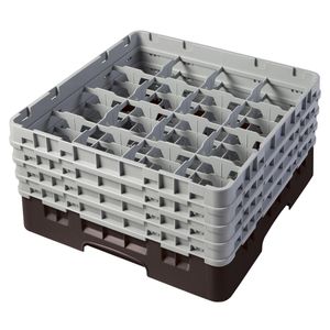 Cambro H215mm Brown 16 Compartment Camrack - 1