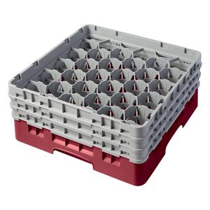 Cambro H174mm Cranberry 30 Compartment Camrack - 1