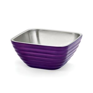 Vollrath 4.9L Purple Square Insulated Bowl - 1