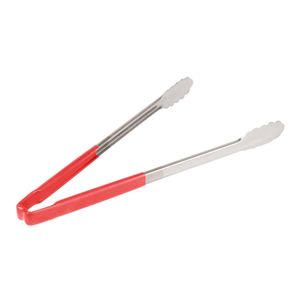 Vollrath Red One-piece Kool-Touch Utility Grip Tong 406mm - 1