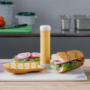 San Jamar Ez-Kleen® 16oz Sauce Bottle with Yellow Valve - 1