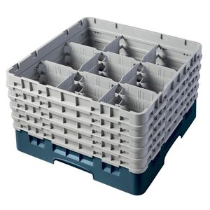 Cambro H257mm Teal 9 Compartment Camrack - 1